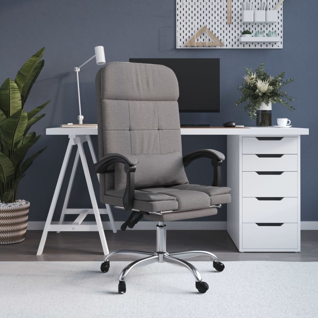 Kantoorstoel massage verstelbaar stof taupe is nu te koop bij PeponiXL, paradijselijk wonen!