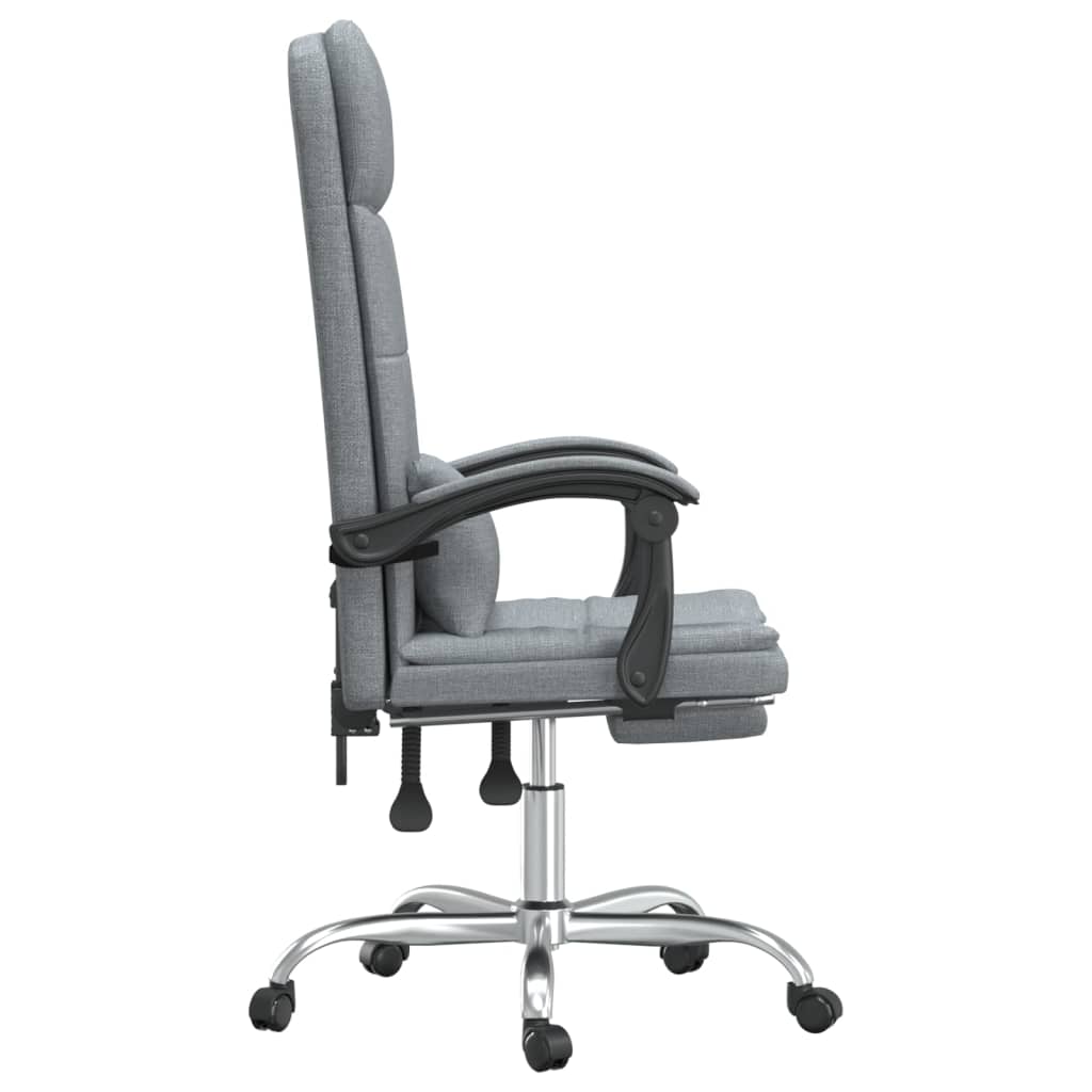 Kantoorstoel massage verstelbaar stof lichtgrijs is nu te koop bij PeponiXL, paradijselijk wonen!