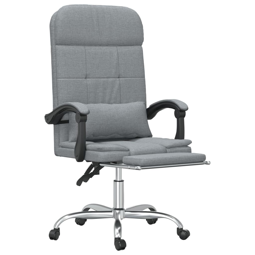 Kantoorstoel massage verstelbaar stof lichtgrijs is nu te koop bij PeponiXL, paradijselijk wonen!