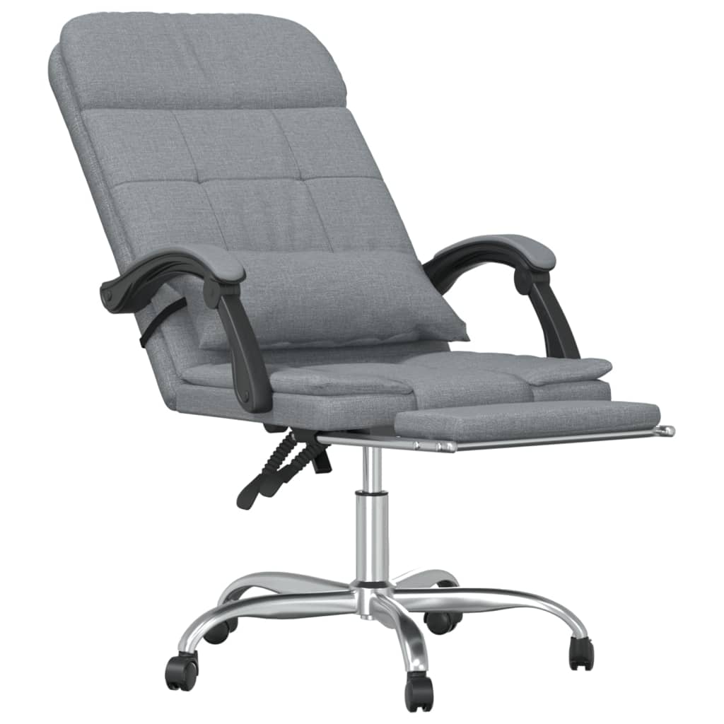Kantoorstoel massage verstelbaar stof lichtgrijs is nu te koop bij PeponiXL, paradijselijk wonen!
