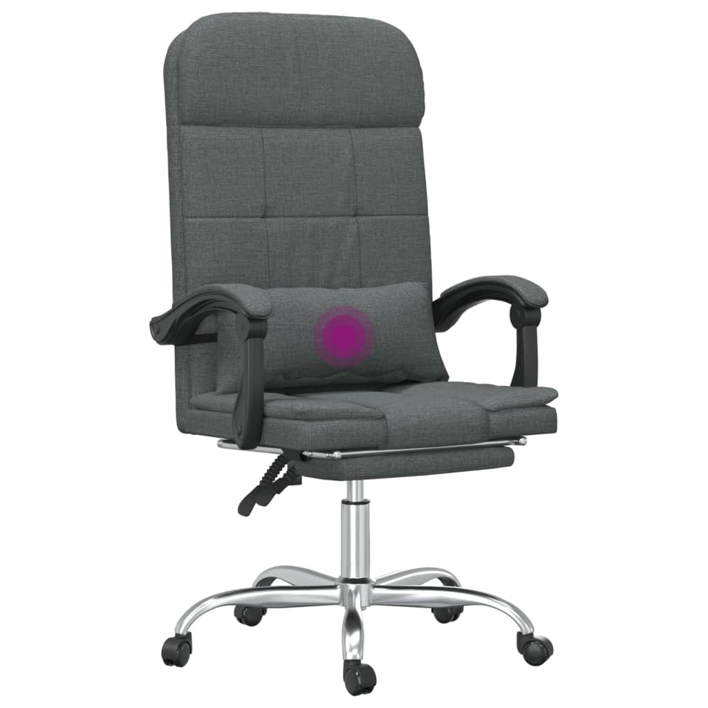 Kantoorstoel massage verstelbaar stof donkergrijs is nu te koop bij PeponiXL, paradijselijk wonen!