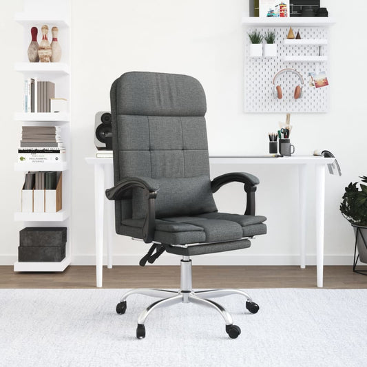 Kantoorstoel massage verstelbaar stof donkergrijs is nu te koop bij PeponiXL, paradijselijk wonen!