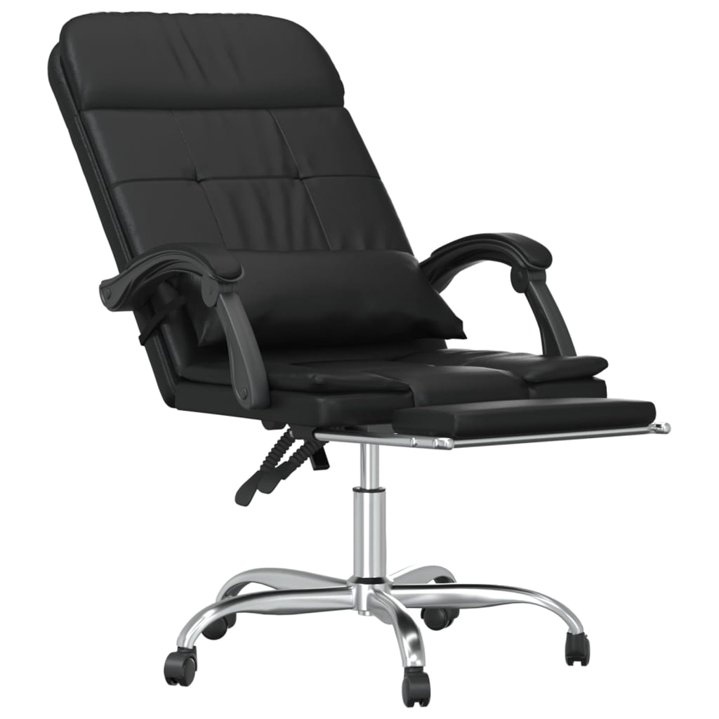 Kantoorstoel massage verstelbaar kunstleer zwart is nu te koop bij PeponiXL, paradijselijk wonen!
