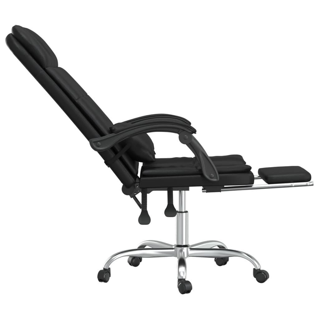 Kantoorstoel massage verstelbaar kunstleer zwart is nu te koop bij PeponiXL, paradijselijk wonen!