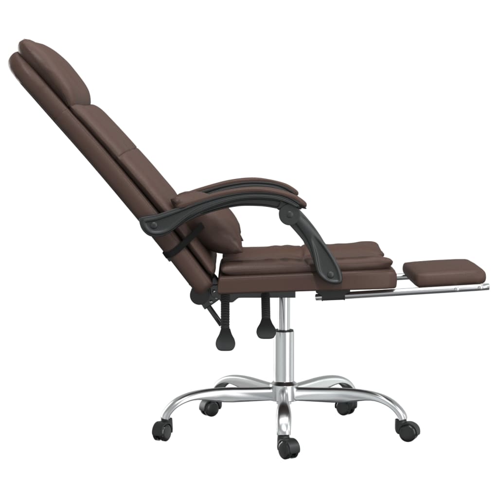 Kantoorstoel massage verstelbaar kunstleer bruin is nu te koop bij PeponiXL, paradijselijk wonen!