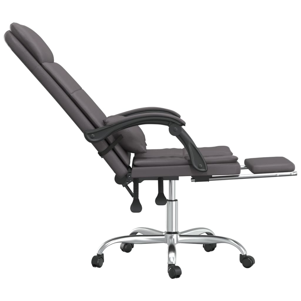 Kantoorstoel massage verstelbaar kunstleer grijs is nu te koop bij PeponiXL, paradijselijk wonen!