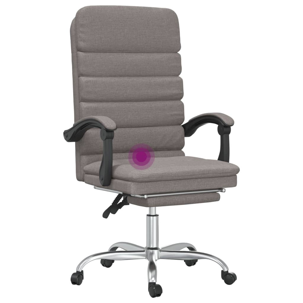 Kantoorstoel massage verstelbaar stof taupe is nu te koop bij PeponiXL, paradijselijk wonen!
