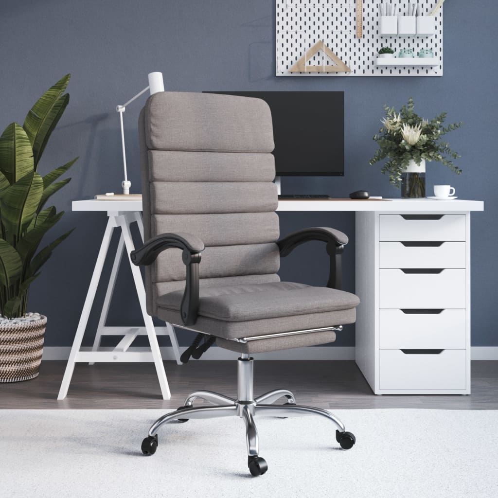 Kantoorstoel massage verstelbaar stof taupe is nu te koop bij PeponiXL, paradijselijk wonen!