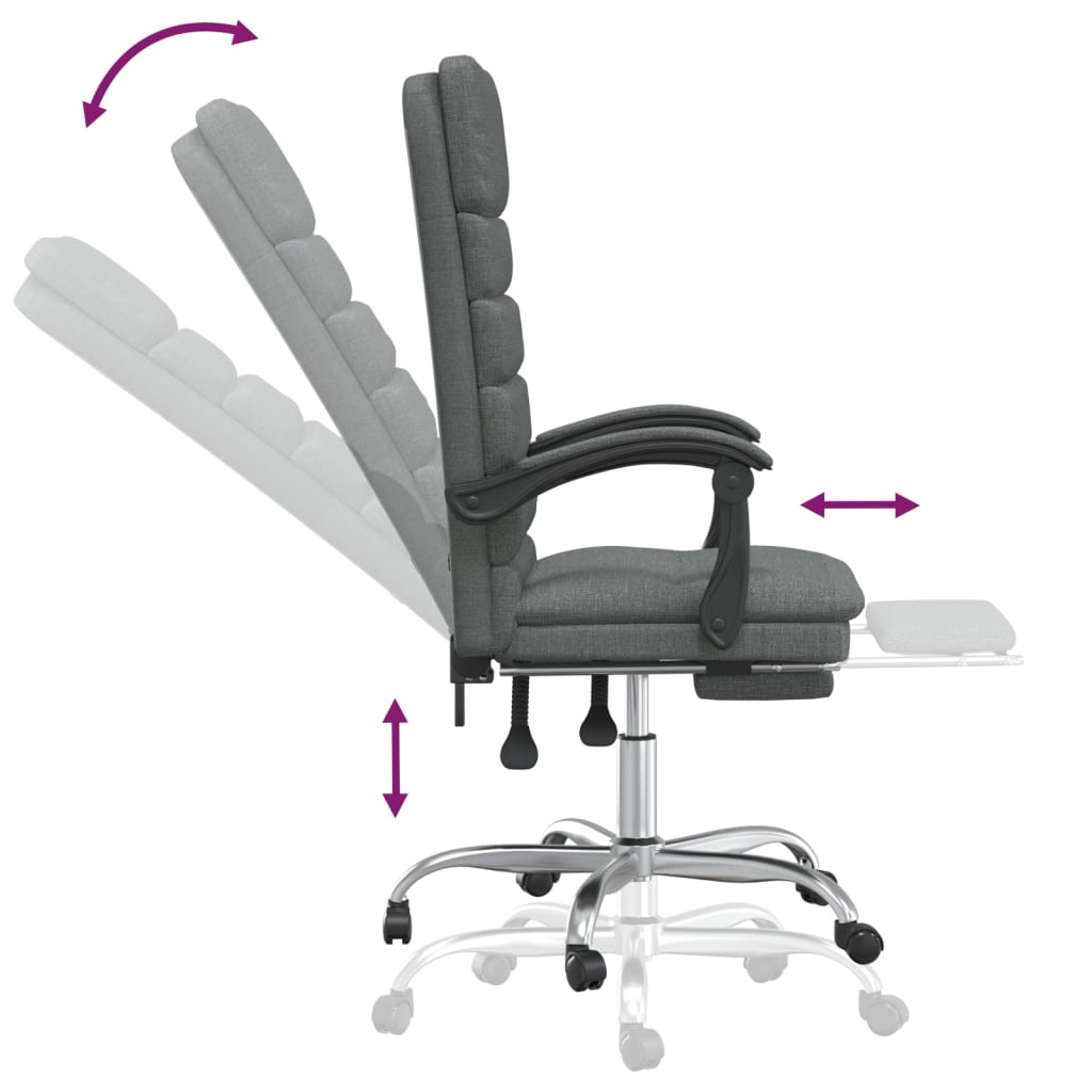 Kantoorstoel massage verstelbaar stof donkergrijs is nu te koop bij PeponiXL, paradijselijk wonen!