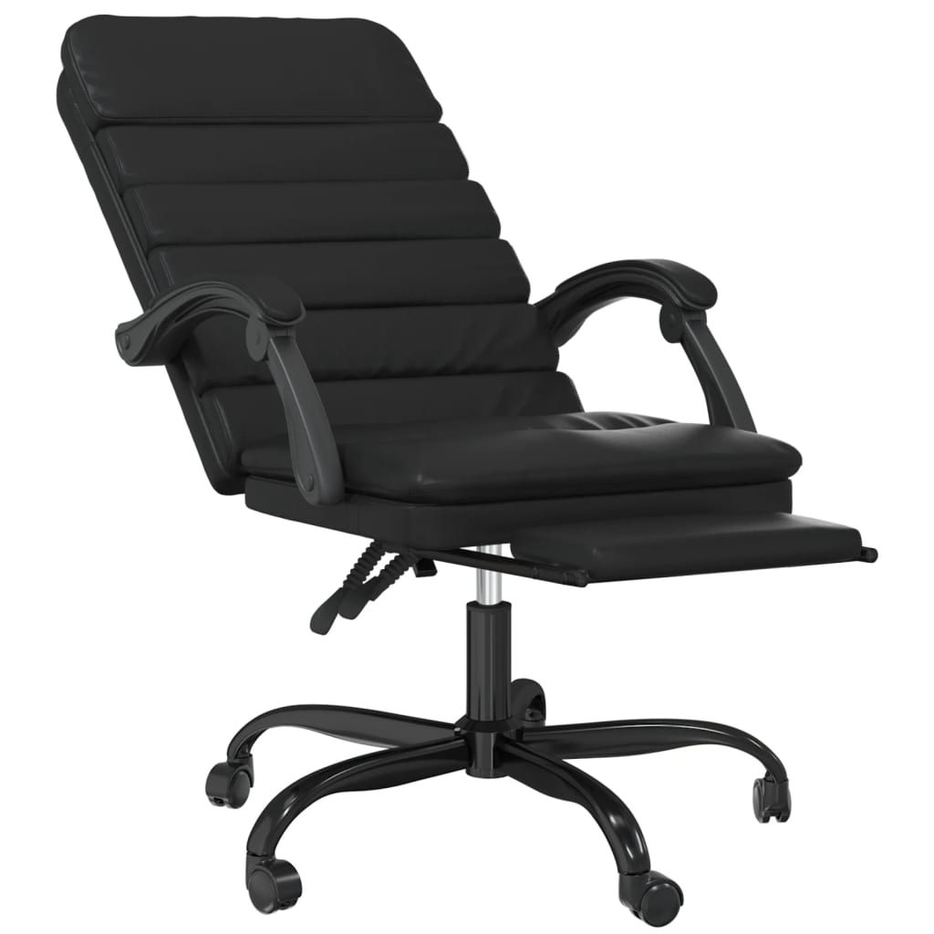 Kantoorstoel massage verstelbaar kunstleer zwart is nu te koop bij PeponiXL, paradijselijk wonen!