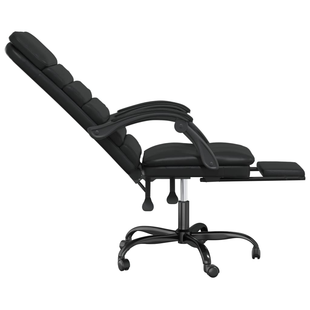 Kantoorstoel massage verstelbaar kunstleer zwart is nu te koop bij PeponiXL, paradijselijk wonen!