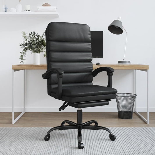 Kantoorstoel massage verstelbaar kunstleer zwart is nu te koop bij PeponiXL, paradijselijk wonen!