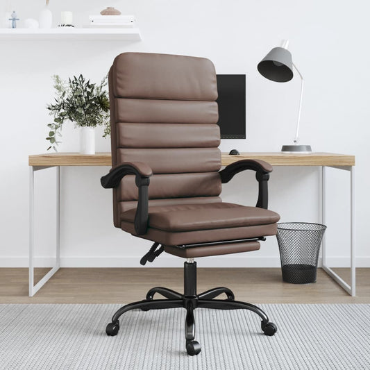 Kantoorstoel massage verstelbaar kunstleer bruin is nu te koop bij PeponiXL, paradijselijk wonen!