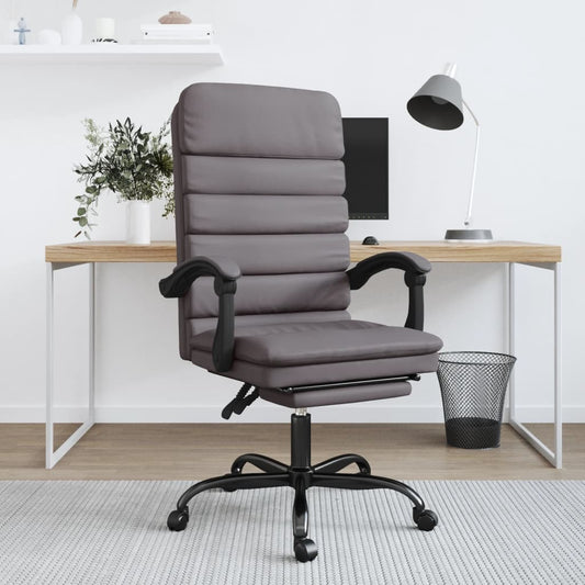 Kantoorstoel massage verstelbaar kunstleer grijs is nu te koop bij PeponiXL, paradijselijk wonen!