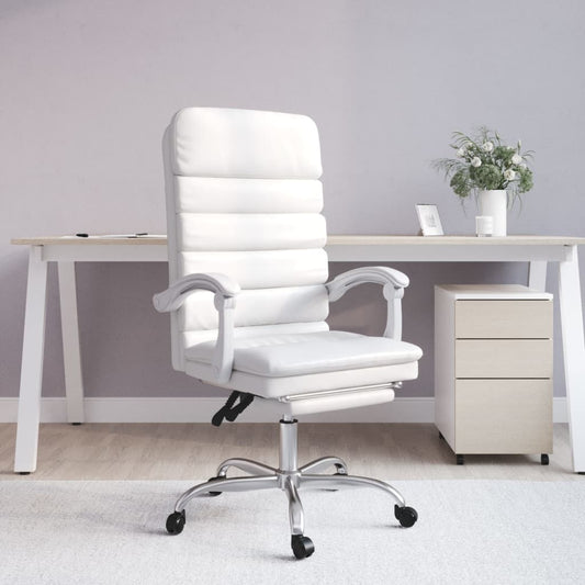 Kantoorstoel massage verstelbaar kunstleer wit is nu te koop bij PeponiXL, paradijselijk wonen!