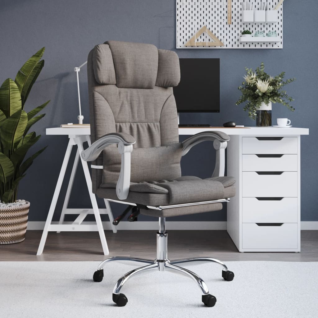 Kantoorstoel massage verstelbaar stof taupe is nu te koop bij PeponiXL, paradijselijk wonen!