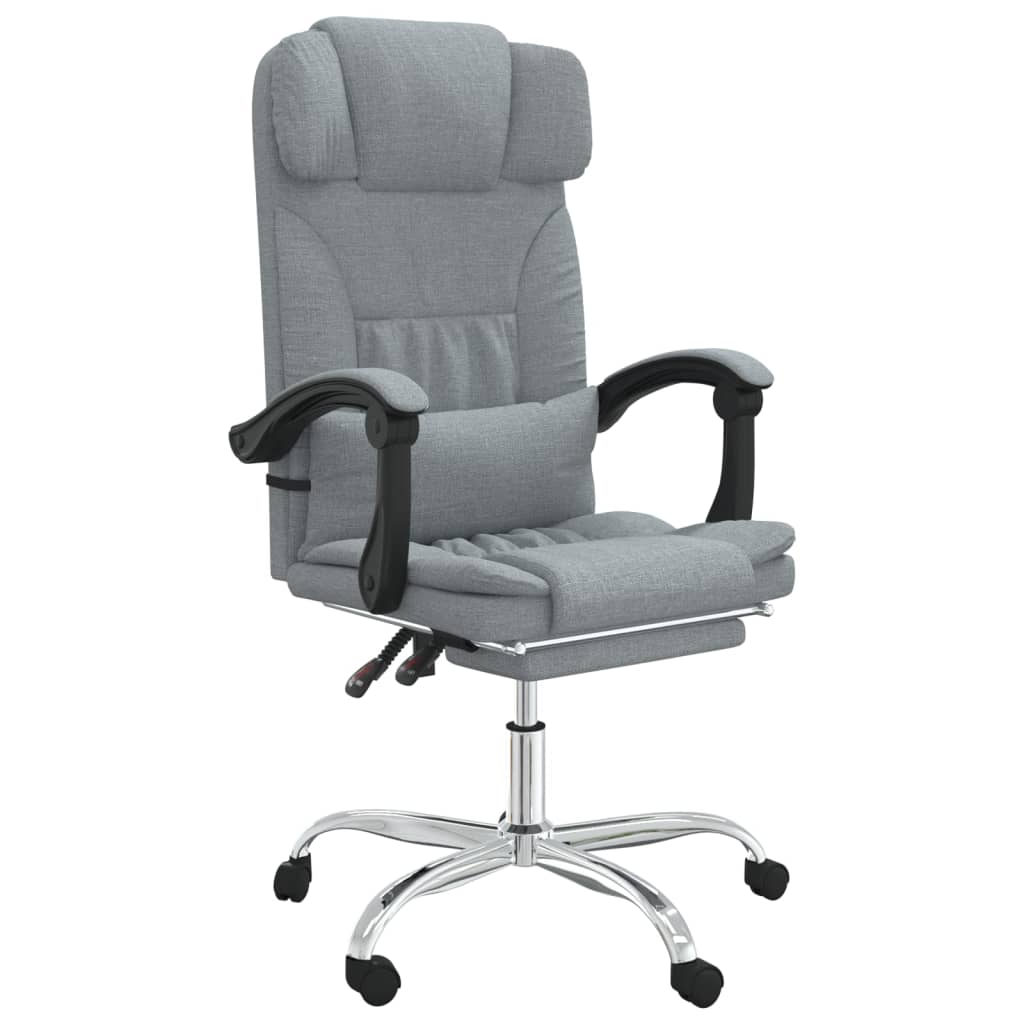 Kantoorstoel massage verstelbaar stof lichtgrijs is nu te koop bij PeponiXL, paradijselijk wonen!