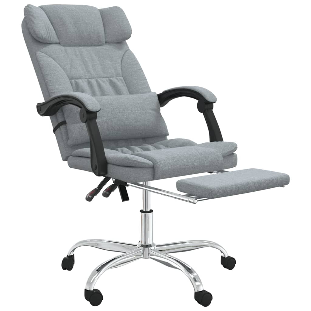 Kantoorstoel massage verstelbaar stof lichtgrijs is nu te koop bij PeponiXL, paradijselijk wonen!