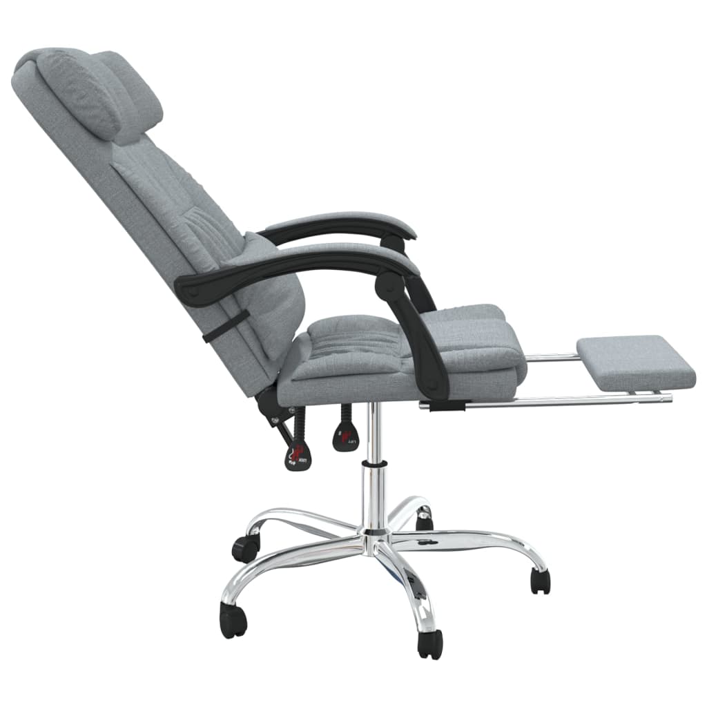 Kantoorstoel massage verstelbaar stof lichtgrijs is nu te koop bij PeponiXL, paradijselijk wonen!