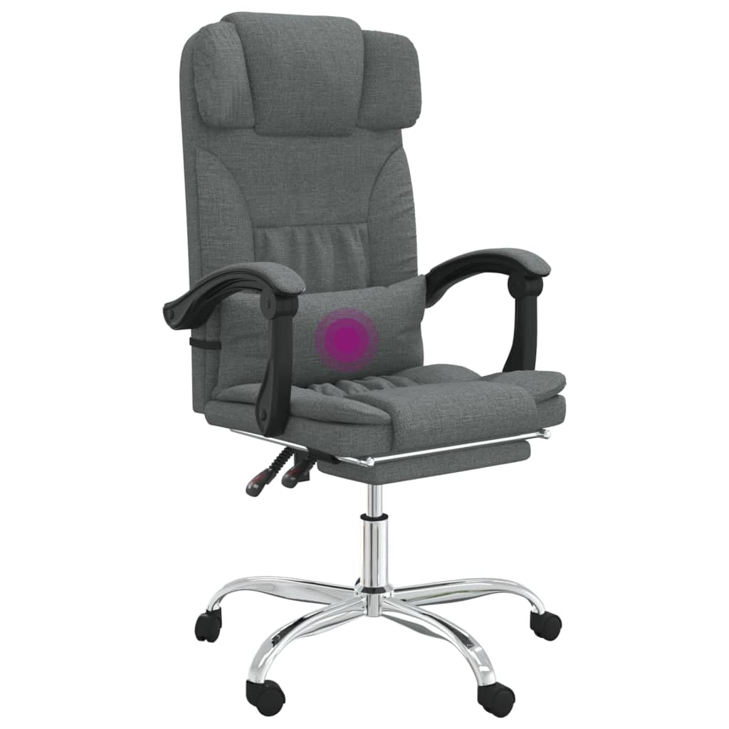 Kantoorstoel massage verstelbaar stof donkergrijs is nu te koop bij PeponiXL, paradijselijk wonen!