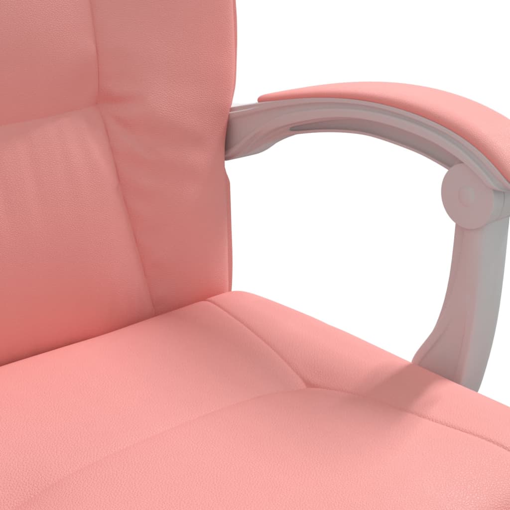 Kantoorstoel verstelbaar kunstleer roze is nu te koop bij PeponiXL, paradijselijk wonen!