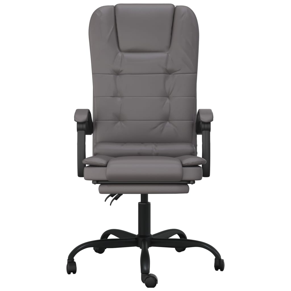 Massage Relaxfauteuil voor op kantoor grijs kunstleer