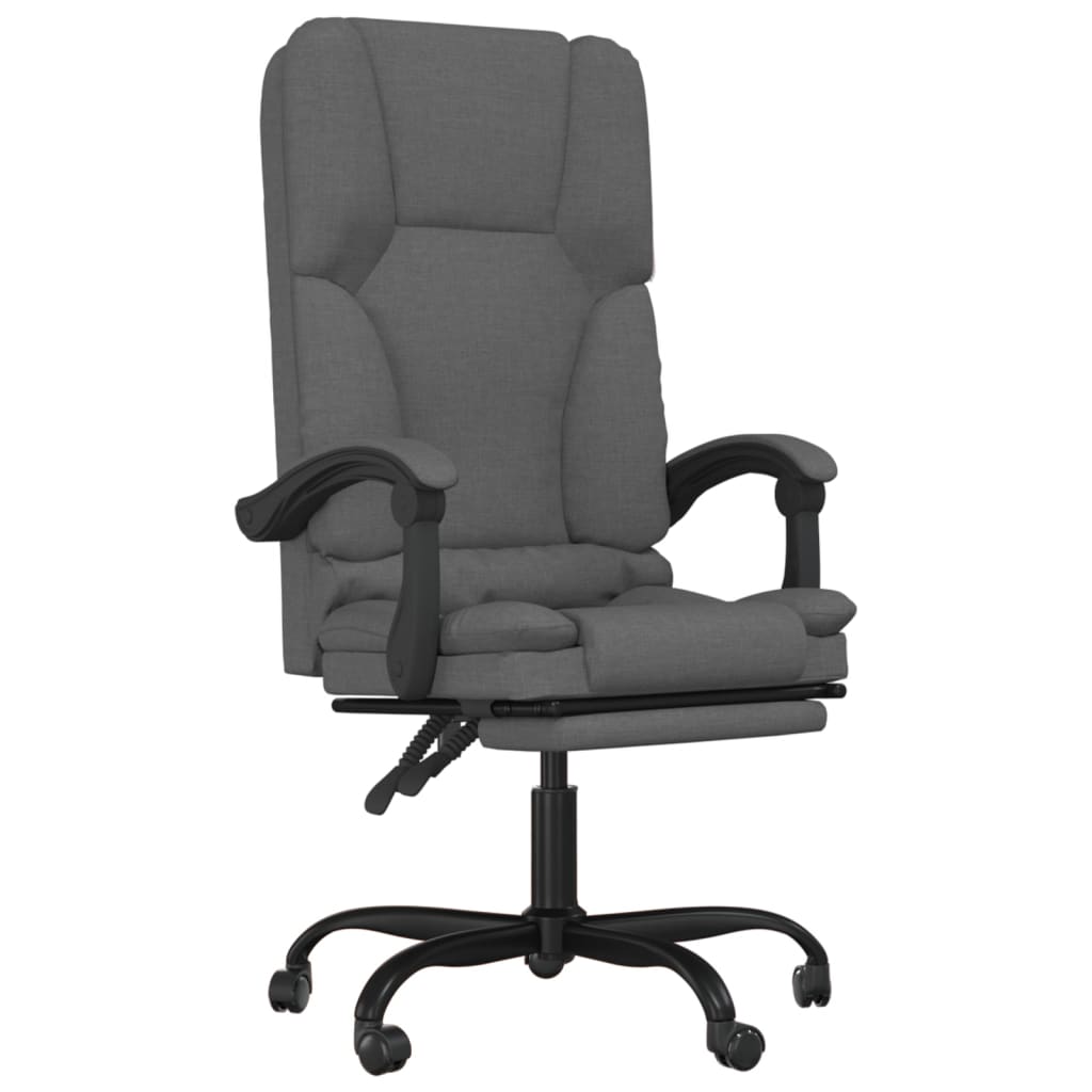 Massage Relaxfauteuil voor op kantoor donkergrijs stof is nu te koop bij PeponiXL, paradijselijk wonen!