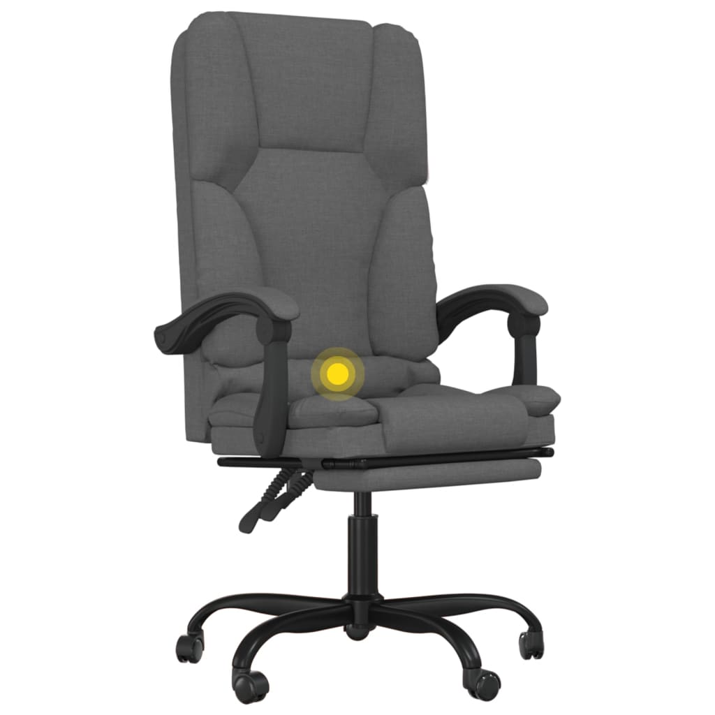 Massage Relaxfauteuil voor op kantoor donkergrijs stof is nu te koop bij PeponiXL, paradijselijk wonen!