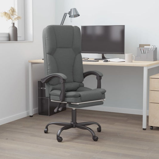 Massage Relaxfauteuil voor op kantoor donkergrijs stof is nu te koop bij PeponiXL, paradijselijk wonen!