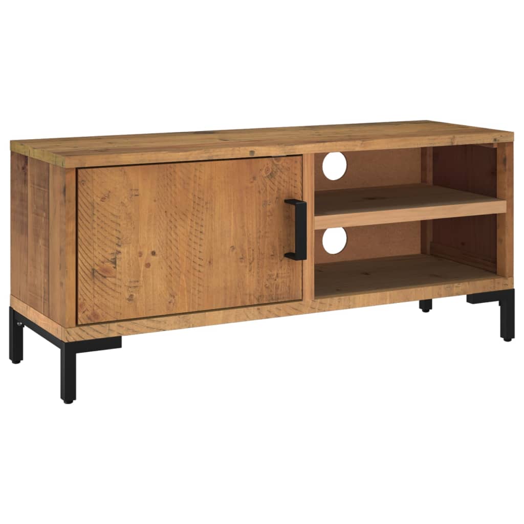 Tv-meubel 90x30x40 cm massief grenenhout bruin is nu te koop bij PeponiXL, paradijselijk wonen!