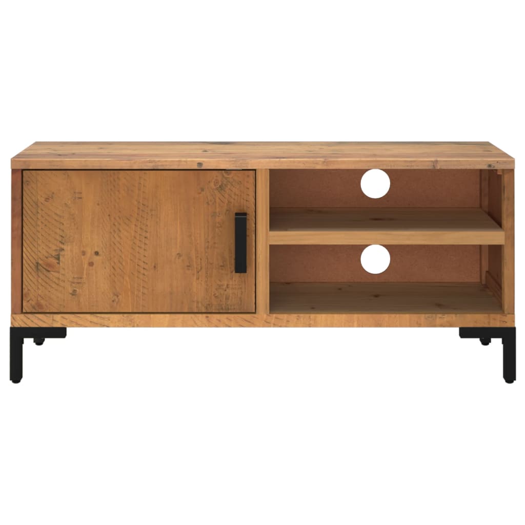 Tv-meubel 90x30x40 cm massief grenenhout bruin is nu te koop bij PeponiXL, paradijselijk wonen!