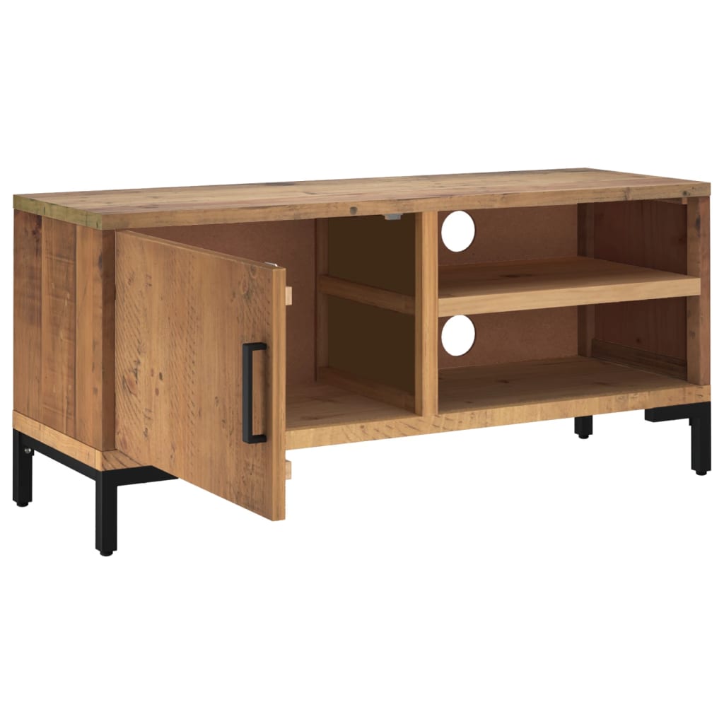 Tv-meubel 90x30x40 cm massief grenenhout bruin is nu te koop bij PeponiXL, paradijselijk wonen!