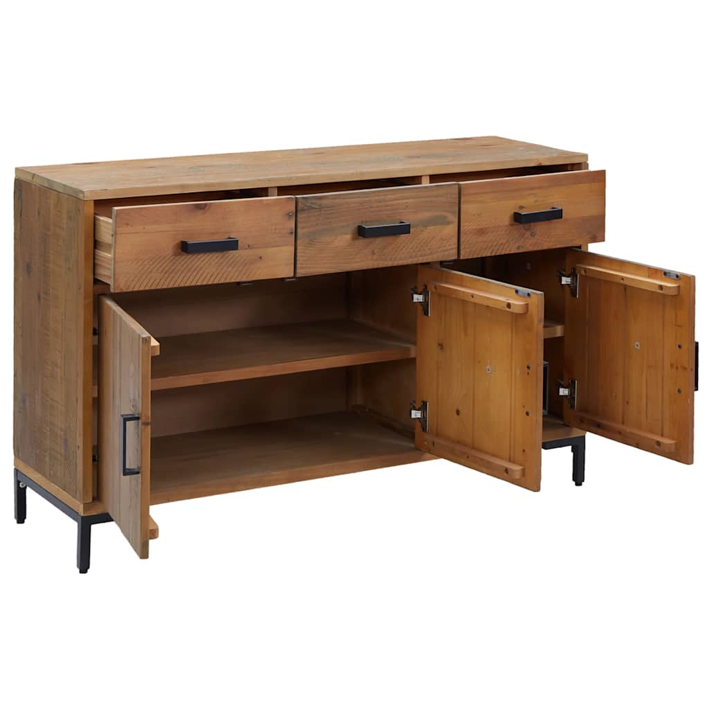 Dressoir 110x35x70 cm massief grenenhout bruin is nu te koop bij PeponiXL, paradijselijk wonen!
