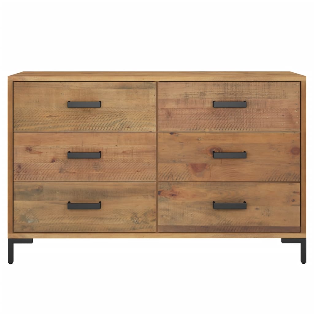 Dressoir 110x35x70 cm massief grenenhout bruin is nu te koop bij PeponiXL, paradijselijk wonen!