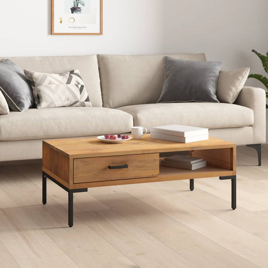 Salontafel 90x50x35 cm massief grenenhout is nu te koop bij PeponiXL, paradijselijk wonen!