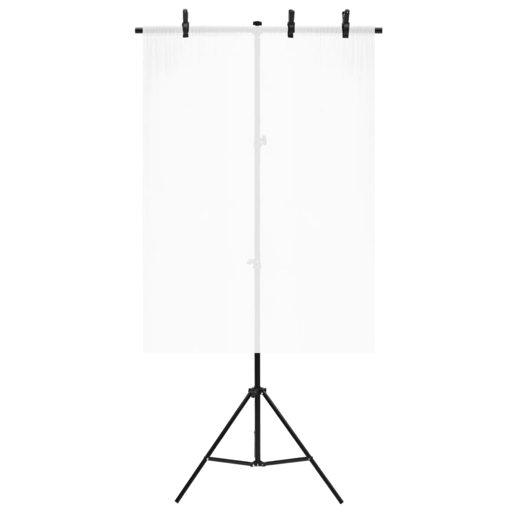 Achtergrondstandaard T-vormig 91x60x(70-200) cm zwart is nu te koop bij PeponiXL, paradijselijk wonen!