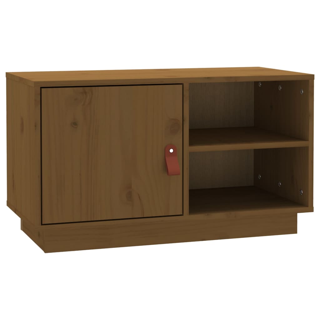 Tv-meubel 70x34x40 cm massief grenenhout honingbruin is nu te koop bij PeponiXL, paradijselijk wonen!