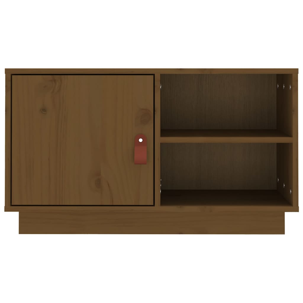Tv-meubel 70x34x40 cm massief grenenhout honingbruin is nu te koop bij PeponiXL, paradijselijk wonen!
