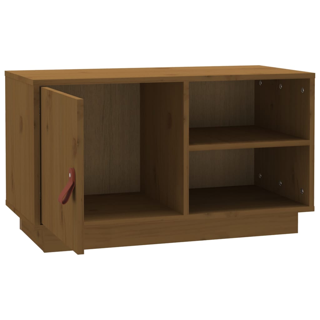 Tv-meubel 70x34x40 cm massief grenenhout honingbruin is nu te koop bij PeponiXL, paradijselijk wonen!