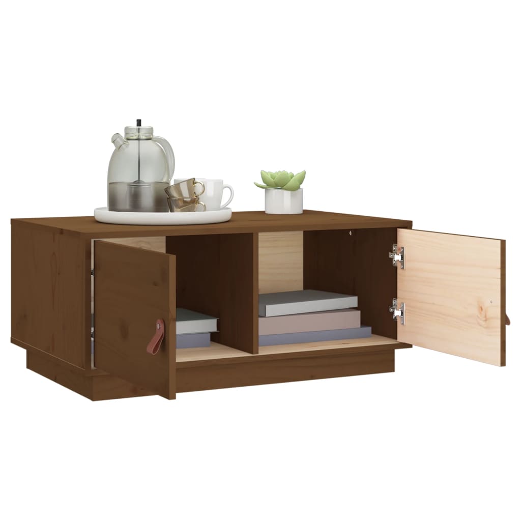 Salontafel 80x50x35 cm massief grenenhout honingbruin is nu te koop bij PeponiXL, paradijselijk wonen!