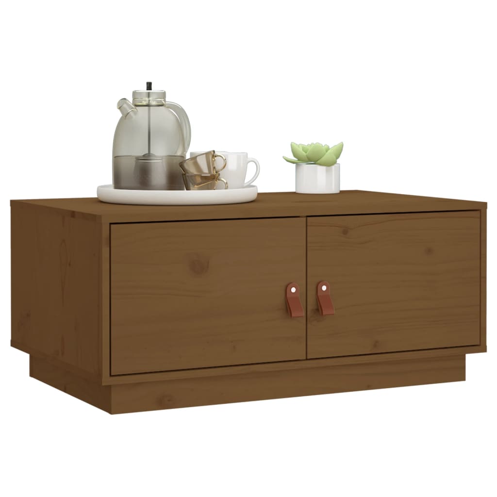 Salontafel 80x50x35 cm massief grenenhout honingbruin is nu te koop bij PeponiXL, paradijselijk wonen!