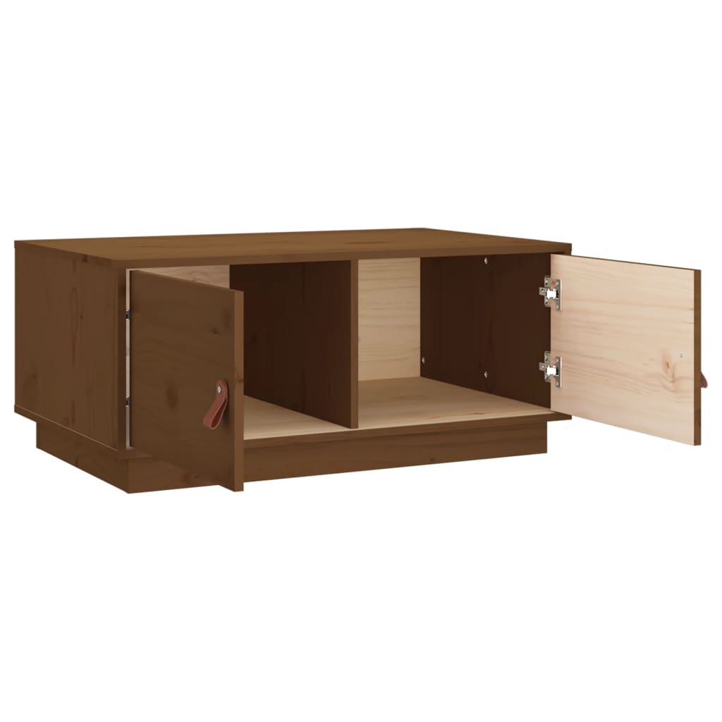 Salontafel 80x50x35 cm massief grenenhout honingbruin is nu te koop bij PeponiXL, paradijselijk wonen!