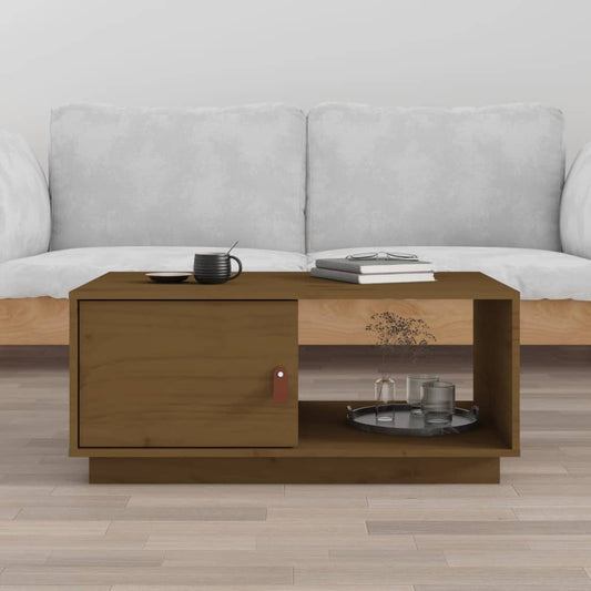 Salontafel 80x50x35,5 cm massief grenenhout honingbruin is nu te koop bij PeponiXL, paradijselijk wonen!