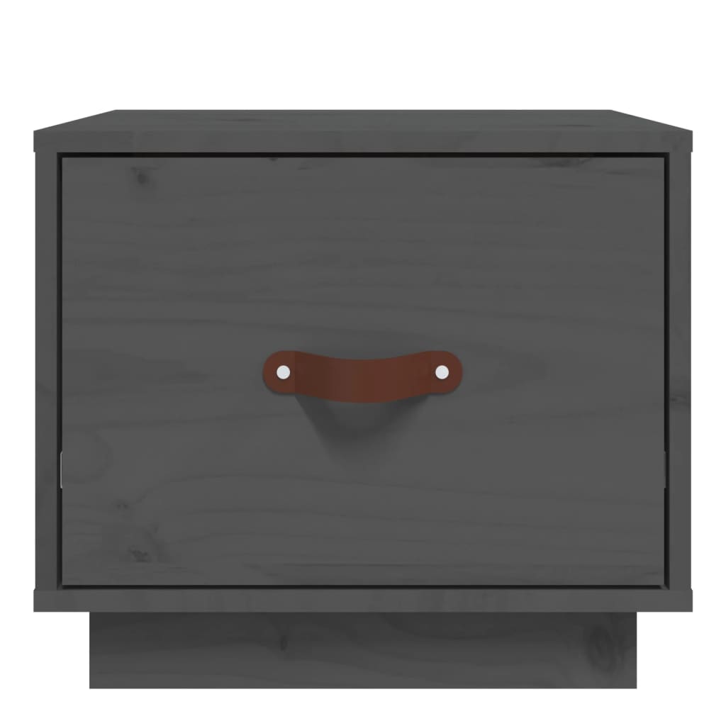 Nachtkastje 40x34x35 cm massief grenenhout grijs is nu te koop bij PeponiXL, paradijselijk wonen!