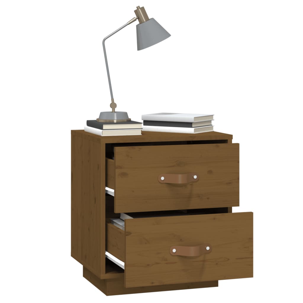 Nachtkastje 40x34x45 cm massief grenenhout honingbruin is nu te koop bij PeponiXL, paradijselijk wonen!