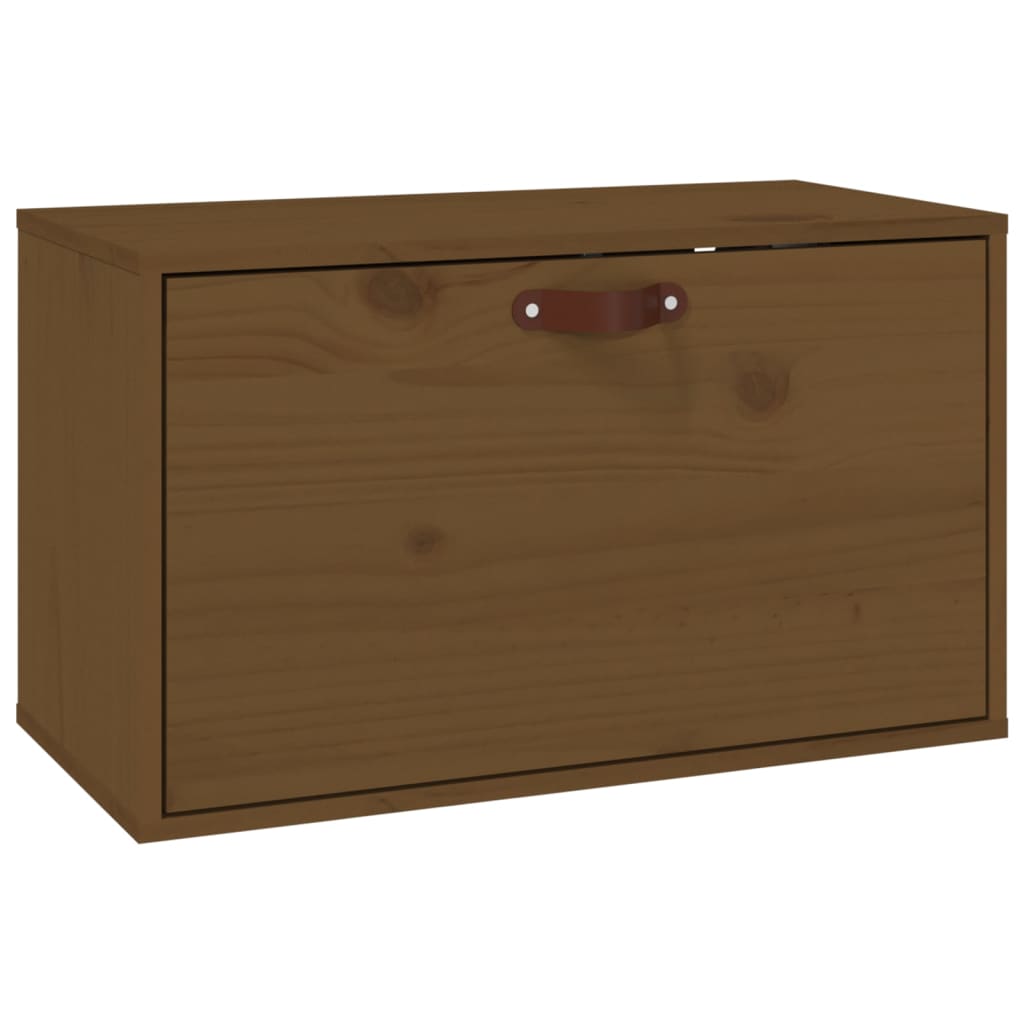 Wandkast 60x30x35 cm massief grenenhout honingbruin is nu te koop bij PeponiXL, paradijselijk wonen!
