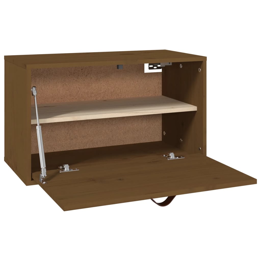 Wandkast 60x30x35 cm massief grenenhout honingbruin is nu te koop bij PeponiXL, paradijselijk wonen!