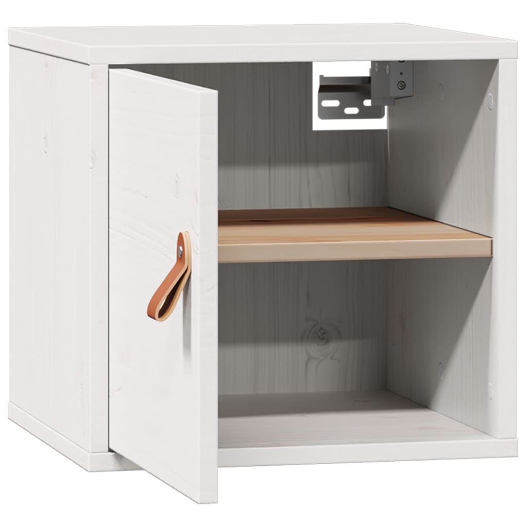 Wandkast 31,5x30x30 cm massief grenenhout wit is nu te koop bij PeponiXL, paradijselijk wonen!