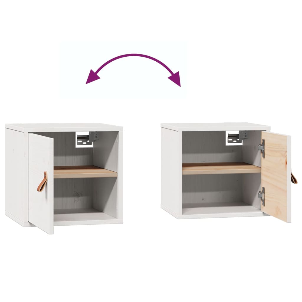 Wandkast 31,5x30x30 cm massief grenenhout wit is nu te koop bij PeponiXL, paradijselijk wonen!