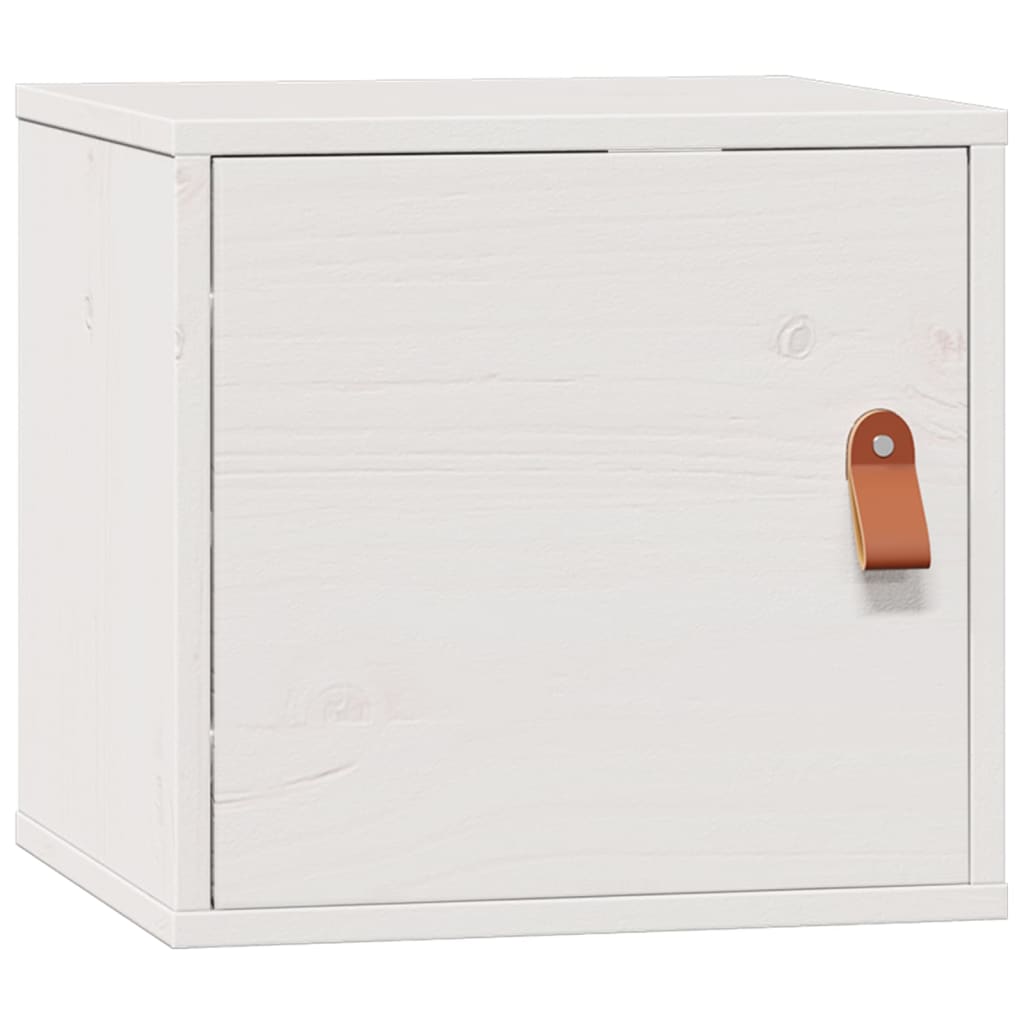 Wandkasten 2 st 31,5x30x30 cm massief grenenhout wit is nu te koop bij PeponiXL, paradijselijk wonen!